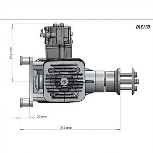 Motor de Gasolina Original DLE 170 CC para Modelo de Avión RC, Gran Venta - Cc - Product Image 6