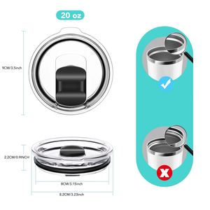 Couvre-gobelet magnétique universel avec logo personnalisé, compatible avec les gobelets de 20 oz et 30 oz, en plastique AS durable, avec fermeture magnétique, étanche et anti-fuite - Product Image 6