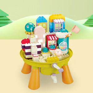 122 pièces table <span class=keywords><strong>de</strong></span> <span class=keywords><strong>jeu</strong></span> <span class=keywords><strong>de</strong></span> bain blocs <span class=keywords><strong>de</strong></span> construction compatibles bricolage grandes particules ensemble <span class=keywords><strong>de</strong></span> briques <span class=keywords><strong>de</strong></span> construction jouet d'eau créatif pour les enfants - Product Image 2