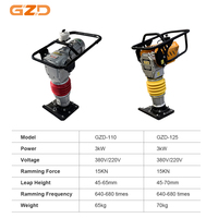 Moteur électrique 3kW 220V 380V Compacteur de sol à impact vibrant Rammer Jumping Jack Rammer Machine