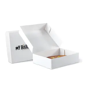 高档折叠白卡印刷加厚食品包装披萨寿司外卖盒