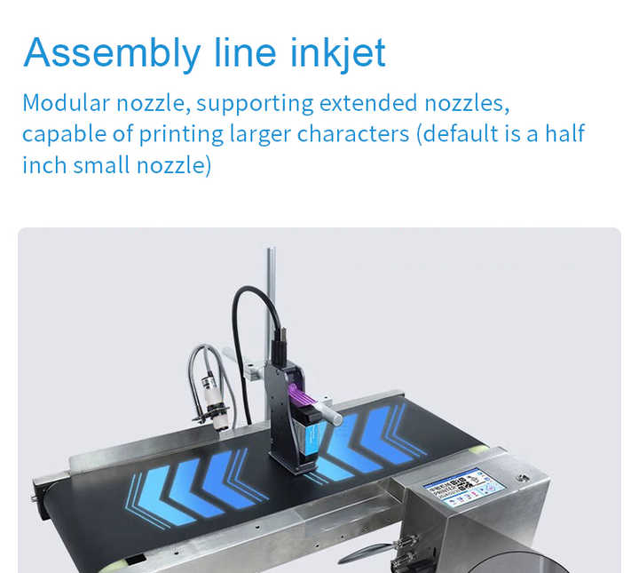 New 12.7mm 25.4mm Online Inkjet Printer For Logo Text Qr Code Barcode