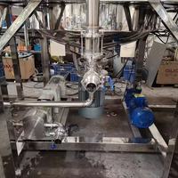 Homogénéisateur-mélangeur sous vide 500L en SUS304 avec moteur AC 18kW et réservoir chauffant électrique pour aliments, produits chimiques, crèmes et lotions