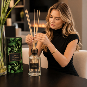 Diffuseur de parfum en verre transparent Aikun de 1000 ml, grande capacité, avec bâtonnets naturels, pour la maison, le hall d'hôtel, vente en gros, fourniture en vrac pour les fabricants - Product Image 1