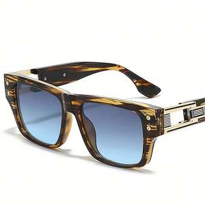 Gafas de Sol Personalizadas con Logotipo 2025, Montura Grande Hueca, para Hombre y Mujer, Protección UV400, Remaches, Cuadradas, con Lentes Degradados - Product Image 1