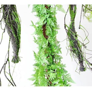 LO-968 Rama de Árbol Artificial con Musgo Sintético, Enredadera Verde Duradera y Ecológica, Estilo Selva Tropical - Product Image 5