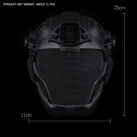 Muchan Casque de jeu tactique extérieur léger Jeu de survie Paintball Casque de jeu tactique Casque intégral