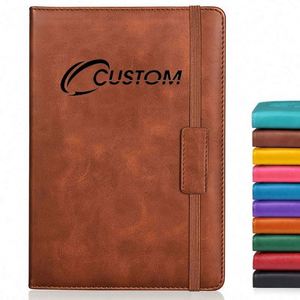 Eco-friendly Leather Address <b>Book</b> A3 Spiral Hardcover with 80 Sheets for Wellness Promotion - Product Image 1