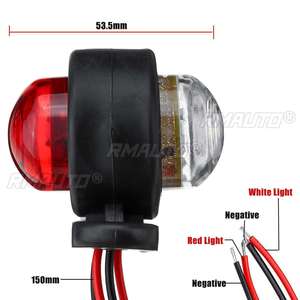 2/4 pièces Feux de gabarit latéraux LED 12V/24V pour camion, remorque et fourgonnette - Product Image 3