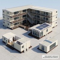 Maison conteneur extensible de 20 pieds, villa préfabriquée modulaire pliable, unité multi-locatifs connectable, cabine d'hôtel
