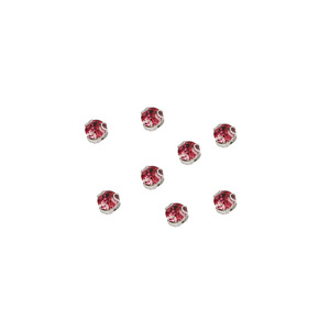 3D <b>Hand</b> Sewn Rhinestones Round 12 Facets Silver AAA Glass Pointback For DIY Wedding Dress Accessories - Product Image 5