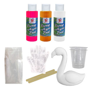 Kit de peinture acrylique pour enfants en plâtre de flamant rose non toxique personnalisé avec certification EN71 <span class=keywords><strong>CPC</strong></span> - Product Image 2