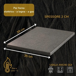 Kit <span class=keywords><strong>Pizza</strong></span> Antiaderente con Pala 39x35x2 cm <span class=keywords><strong>per</strong></span> Forno Elettrico, Barbecue a Gas, Carne/Pesce/Refrattario - Product Image 5
