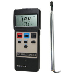 Anemómetro de Hilo Caliente TECPEL AVM-714 de Taiwán con Medición de Velocidad del Aire en m/s y km/h, Rango de Temperatura de 0-50 °C, Anemómetro de Hilo Caliente AVM-714 - Product Image 1