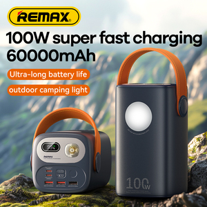 Banco de Energía Portátil RPP-100 para Exteriores, 60000mAh, Carga Rápida de 100W, Salida para 5 Dispositivos, Luces LED Dobles, Asa Portátil, RPP-100 - Product Image 1