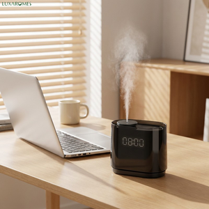 Diffuseur d'arômes intelligent 3-en-<span class=keywords><strong>1</strong></span> avec commande par application, horloge numérique, veilleuse ambiante ambre, diffuseur de parfum sans eau - Product Image 2