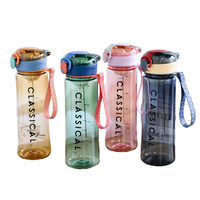 Bouteille d'eau pour enfants en plastique PP écologique 400 ml 500 ml avec paille pour cadeaux d'affaires, consommation directe, utilisation sportive en extérieur