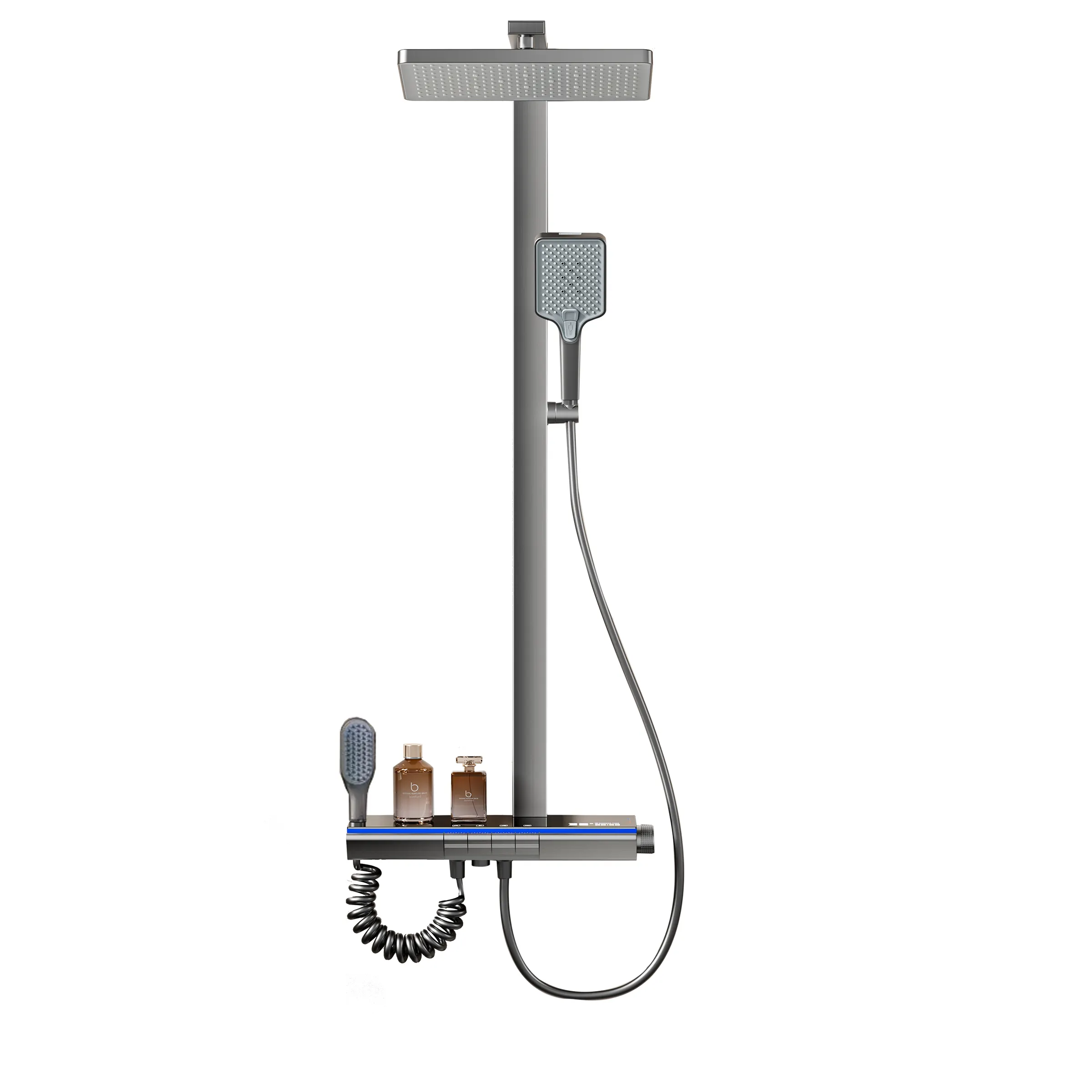 Badkameraccessoires Luxe Set Smart Shower Gun Grey Regendouche Systeem Set