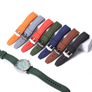 <span class=keywords><strong>Bracelet</strong></span> de montre en caoutchouc fluoré à dégagement rapide Sport plongée FKM <span class=keywords><strong>Bracelet</strong></span> de montre en caoutchouc de Silicone pour Seko Rolx 19 20 21 22mm - Product Image 1