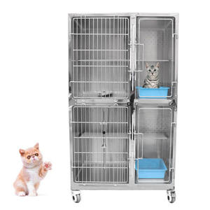 Jaula Grande de Acero Inoxidable Personalizable y Duradera para Animales, para Uso en Clínicas y Hospitales Veterinarios - Product Image 1
