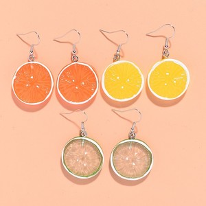 จี้เรซิ่นรูปเลมอนส้มหั่นเป็นชิ้น สำหรับทำเครื่องประดับ DIY ต่างหู สร้อยคอ งานแฮนด์เมด พวงกุญแจผลไม้ อุปกรณ์เสริม จี้ห้อย - Product Image 5