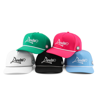 Casquette de baseball personnalisée en gros à 5 panneaux avec logo en caoutchouc PVC et cordon, casquette perforée imperméable découpée au laser, casquette de sport haute performance pour papa