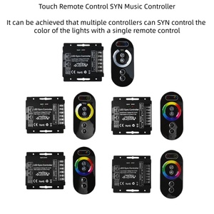 Contrôleur synchrone de musique <span class=keywords><strong>Led</strong></span> Rhythm light Dimmer COB Light Strip High Power 12V 24V Dual Color <span class=keywords><strong>RGB</strong></span> RGBW RGBWC Touch Remote Control - Product Image 2
