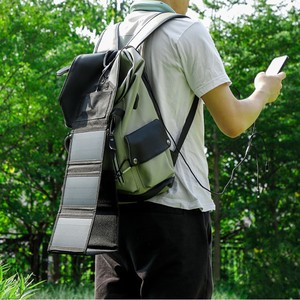 Panneau <span class=keywords><strong>solaire</strong></span> pliable d'extérieur à charge rapide pour téléphone <span class=keywords><strong>portable</strong></span>, panneau photovoltaïque monocristallin 5V 9V 30W avec carte de charge intelligente - Product Image 4