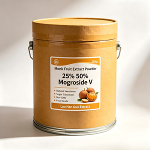 Extracto de Fruta del Monje en Polvo 25% 50% Mogroside V Edulcorante Natural Sustituto del Azúcar Sin OMG Grado Alimenticio Extracto de Luo Han Guo - Product Image 2