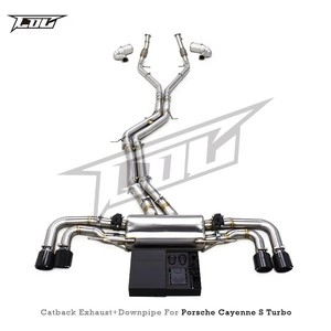 Scarico Catback in Acciaio Inox OBM per Porsche <span class=keywords><strong>Cayenne</strong></span> <span class=keywords><strong>S</strong></span> <span class=keywords><strong>Turbo</strong></span> 2.9T/4.0T 2018-2024, Scarico da Corsa con Downpipe e Silenziatore con Valvola - Product Image 6