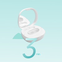 Nettoyeur ultrasonique électrique portable pour lentilles de contact Ortho-K, mini-machine de nettoyage à piles, miroir