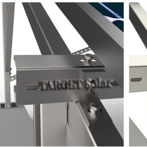 โครงเหล็กชุบสังกะสีแบบจุ่มร้อนสำหรับติดตั้งแผงโซลาร์เซลล์บนหลังคา TARGET Solar Ground Mount Solar Panel Rack - Product Image 4