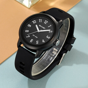 Multi-color Silicone Minimalist Quartz Watch OEM Custom Logo 50M Waterproof Unisex Student Casual Wristwatch Factory Wholesale - Product Image 1