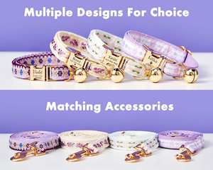 Juego de correa de collar de gato personalizado Tribal de correas, hebilla de Metal con nombre de gatito grabado personalizado, campana de oro gratis, regalo de mascota femenina - Product Image 5