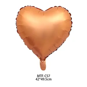 도매 18 인치 풍선 글로브 호일 헬륨 심장 마카롱 오렌지 공기 풍선 화환 펌프 고품질