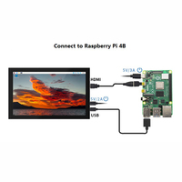 10,1 pulgadas IPS Raspberry Pi H D M I pantalla táctil Raspberry Pi LCD Monitor S modelo con estuche
