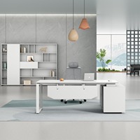 Nouveau design mélamine en bois en forme de L directeur directeur directeur directeur exécutif mobilier de bureau bureau