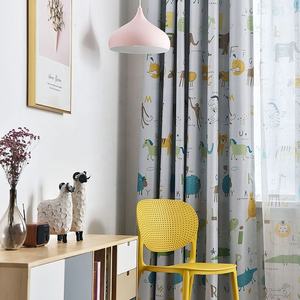 Cortina de Cartón Gris Estampada al por Mayor para Dormitorio Infantil, Cortinas Infantiles con Lindos Animales, Cortinas Opacas para el <span class=keywords><strong>Hogar</strong></span> - Product Image 4