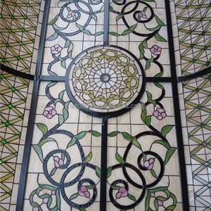 Tragaluz de Estilo Tiffany Hecho a Mano con Vidrio de Colores para Decoración de Techo, Atrio, Gimnasio, Dormitorio, Sala de Estar y Pasillo - Product Image 4