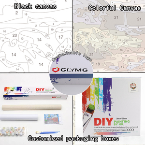 Pintura al óleo de Arte Moderno hecha a mano Diy pintura por números lienzo ciudad verano paisaje estilo Simple decoración interior cuadro colgante - Product Image 3