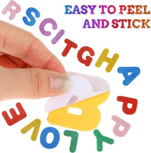 Pegatinas con letras brillantes, letras del alfabeto de espuma para niños, DIY arte artesanal, decoraciones para fiesta de <span class=keywords><strong>cumpleaños</strong></span> - Product Image 2