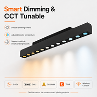 Système d'éclairage sur rail magnétique HomeKit DALI 24V ultra-plat, lumière sur rail à blanc réglable et adaptable, CRI95, sans scintillement, pour projets hôteliers