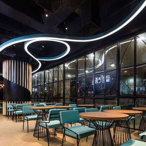 Table en bois de meubles commerciaux de style rétro de luxe avec pieds en métal cuisine salle à manger restaurant table en bois - Product Image 4