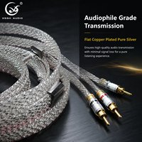 Câble audio YIVO XSSH DIY HIFI 2 conducteurs en cuivre plaqué argent pur, longueur 2m, pour haut-parleur, microphone, studio, voiture, projecteur