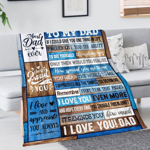 Regalo per la Festa del Papà, da <span class=keywords><strong>Figlia</strong></span> o Figlio, Coperta in Flanella Morbida per Letto, Divano e Poltrona - Product Image 2