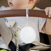 Perangkat Suara Hujan dan Detak Jantung Bayi yang Dapat Diisi Ulang, Terbuat dari Plastik, Dapat Digantung, Portabel, Mesin Suara Putih untuk Perjalanan, Speaker