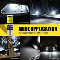 Ampoules LED T10 W5W Canbus 168 194 pour voiture, 6000K, sans erreur, 4014 26SMD, éclairage intérieur, lampes de dégagement, accessoires auto 12V