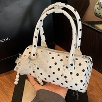 Sac à main bandoulière multifonctionnel de luxe moderne pour filles, élégant, avec nœud, fermeture éclair, imperméable et à pois