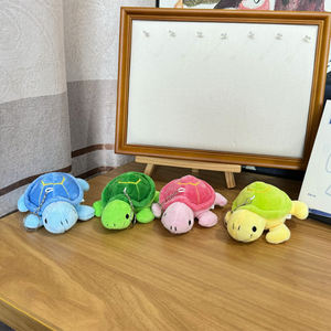 لطيف صغير لينة كاواي حقيبة الظهر قلادة سلحفاة الحيوان محشوة دمية أفخم سلسلة مفاتيح سلحفاة أفخم المفاتيح لتعزيز هدية - Product Image 1