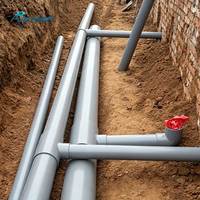Tube plastique PVC‑U gris haute rigidité DN160 180 200 315 630 pour drainage municipal, irrigation agricole et alimentation eau